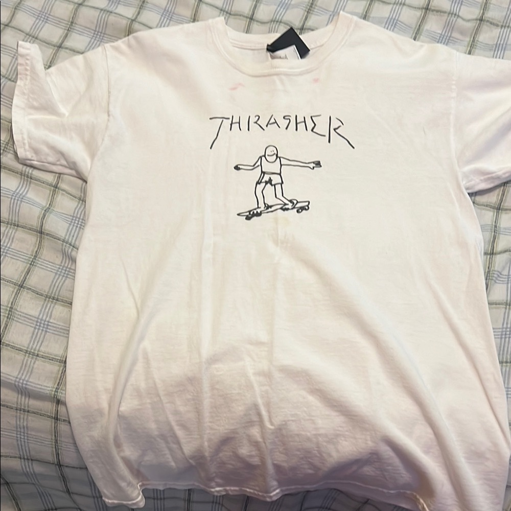 Thrasher White Graphic T-Shirt for Men